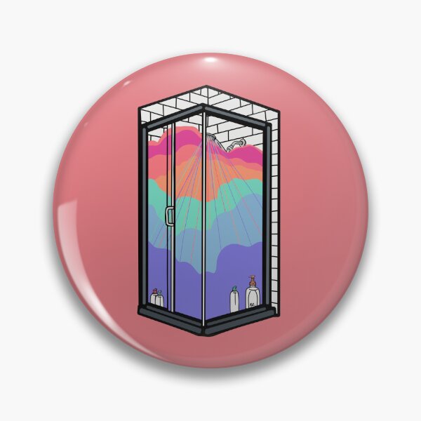 Item preview, Rainbow shower bathroom art designed and sold by LayerCakeDigDes.