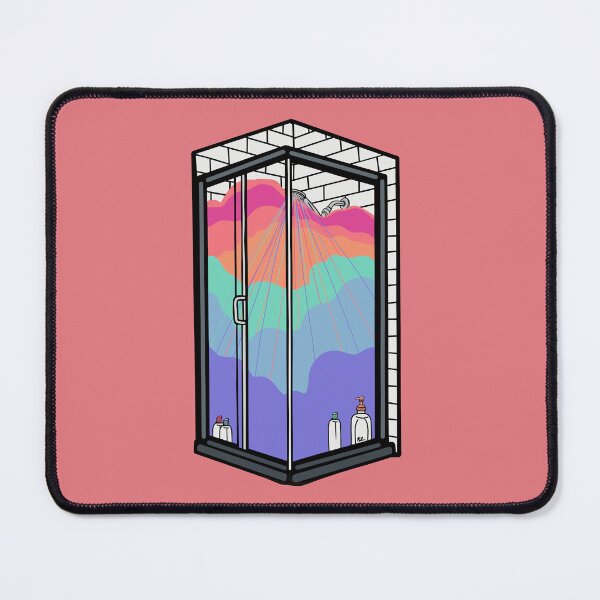 Item preview, Rainbow shower bathroom art designed and sold by LayerCakeDigDes.