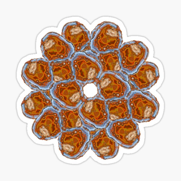 Item preview, Agate Mineral Flower Pattern designed and sold by ArtDesignTp.