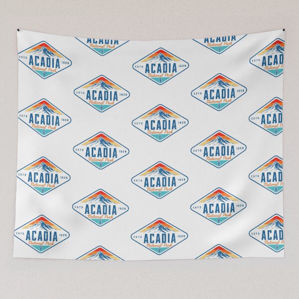 Item preview, Acadia National Park Vintage Mountains designed and sold by Guarddogdrive.