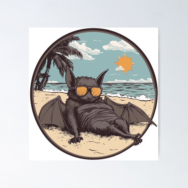 Item preview, Relaxed Beach Bat – Summer Vibes designed and sold by pehhappy.