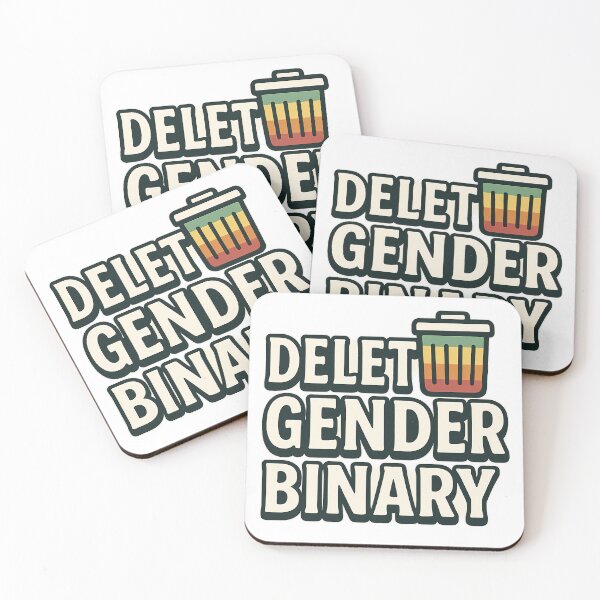 Item preview, Delete Gender Binary Trash Can Design designed and sold by Haus Of Sin.