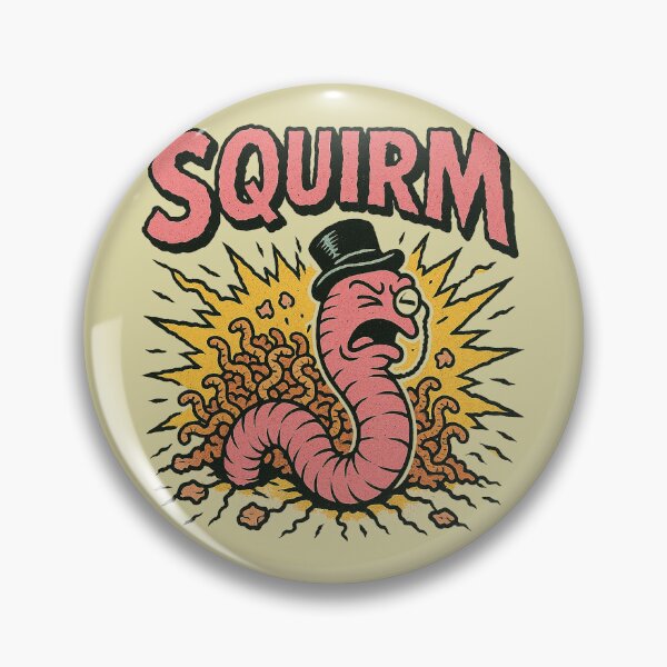 Item preview, Squirm Worm Explosion with Top Hat Cartoon Art designed and sold by zzz888.