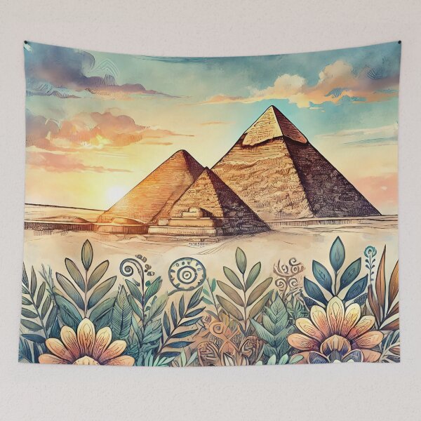 Item preview, Patterns - World Landmarks Giza Pyramids designed and sold by BreezyDawnDesigns.