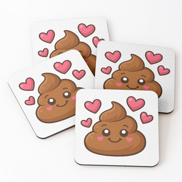 Item preview, Cute Poop Emoji with Hearts designed and sold by MarinaBlackArt.