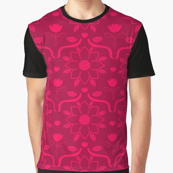 Item preview, Bold Floral Pattern – Hand-Drawn Flowers in Fuchsia and Marsala designed and sold by KaysStore.