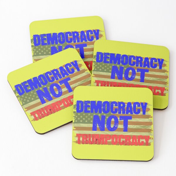 Item preview, Democracy Not Trumpocracy Political description American Flag Tee designed and sold by ViviWyco.