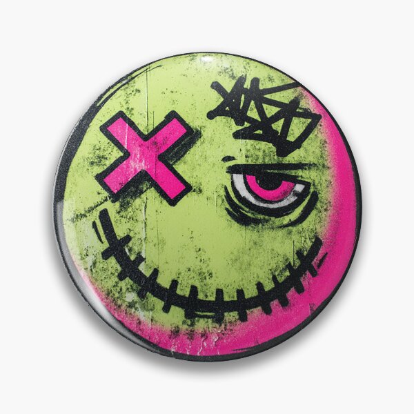 Item preview, Delirious Graffiti Smiley | X-Eyed & Raw Stitching | Toxic Colors designed and sold by ZUCKMYART.