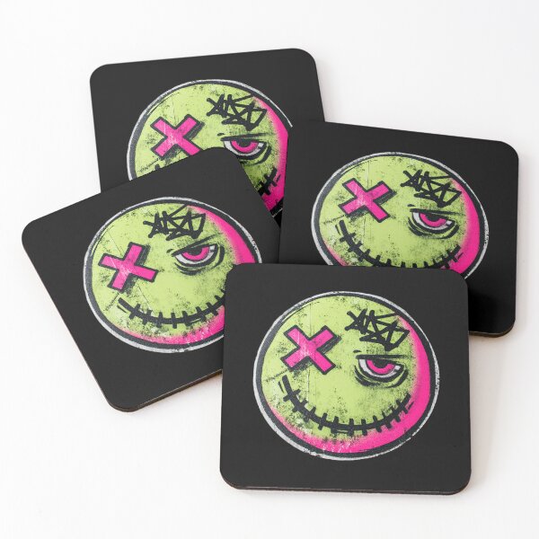 Item preview, Delirious Graffiti Smiley | X-Eyed & Raw Stitching | Toxic Colors designed and sold by ZUCKMYART.