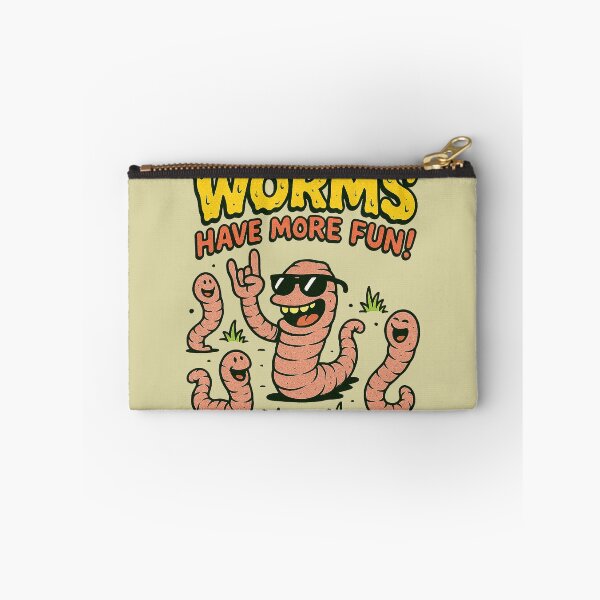 Item preview, Happy Squirming Worms Have More Fun! Cartoon Art designed and sold by zzz888.