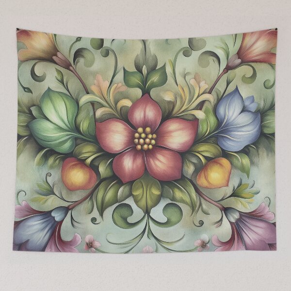 Item preview, Norwegian Rosemaling-Oil On Canvas #43 designed and sold by Gypsykiss.
