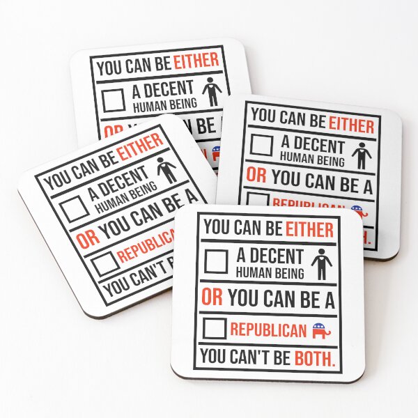Item preview, You can be either a decent human being or you can be a Republican.  designed and sold by Rachel the Artist .