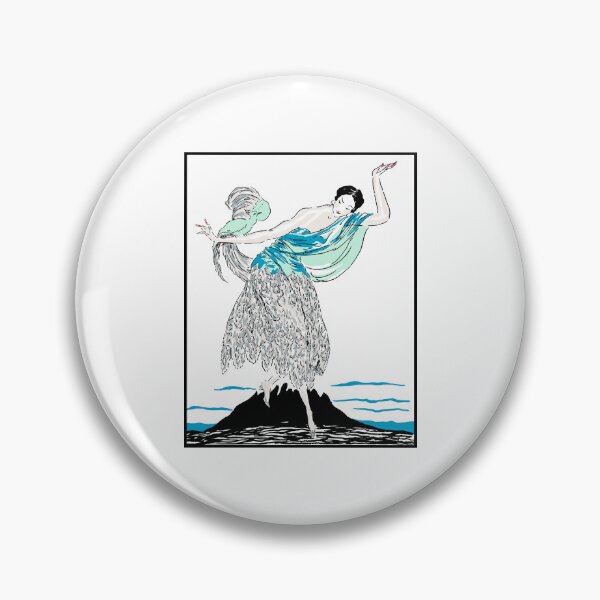 Item preview, Art Deco Lady with Bird designed and sold by Mati's Myths.
