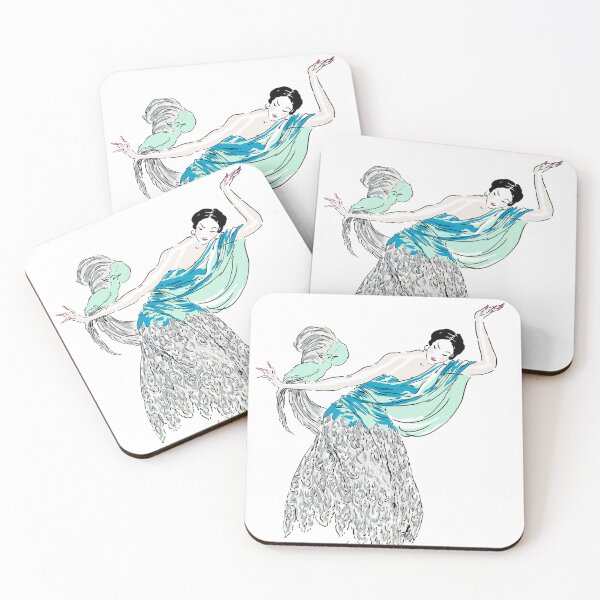 Item preview, Art Deco Lady with Bird designed and sold by Mati's Myths.