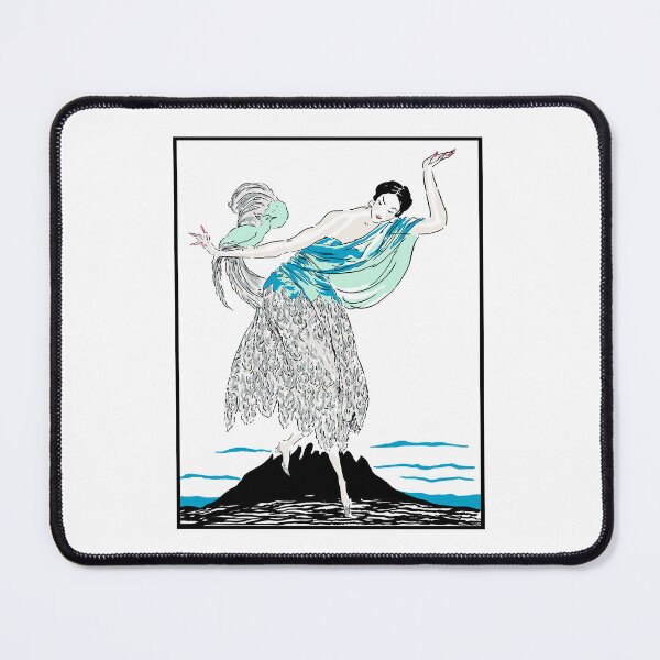 Item preview, Art Deco Lady with Bird designed and sold by Mati's Myths.