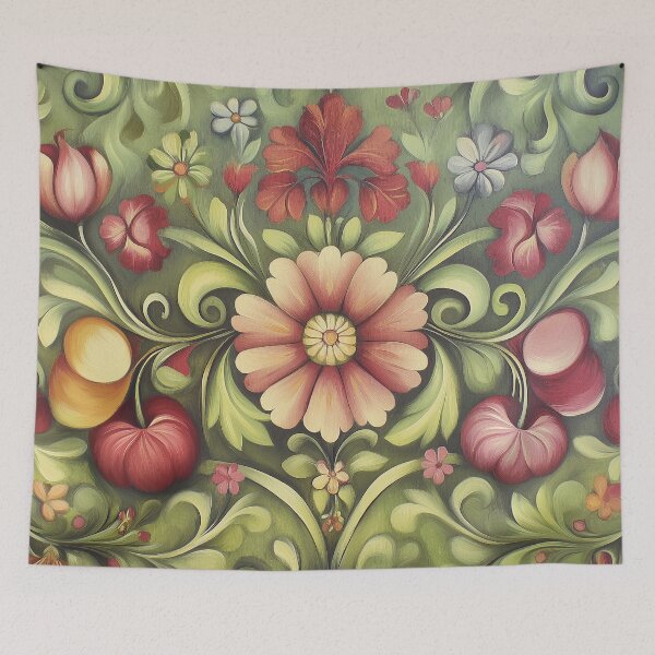Item preview, Norwegian Rosemaling-Oil On Canvas #45 designed and sold by Gypsykiss.