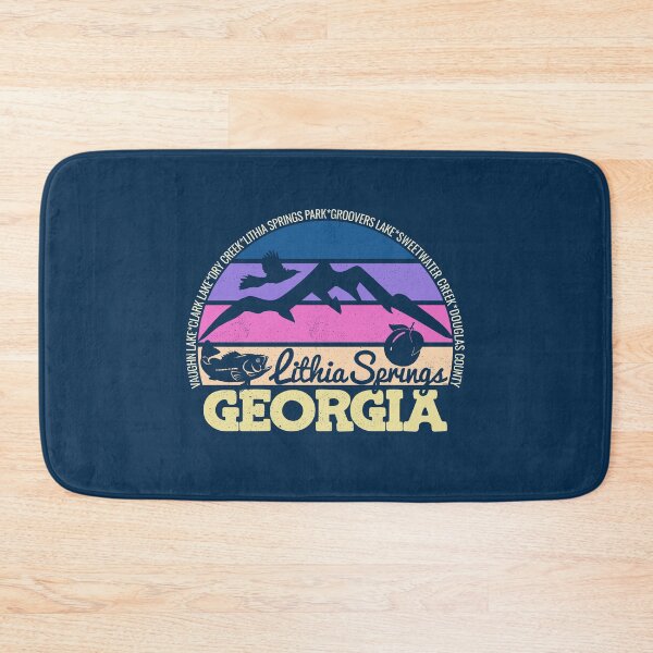 Item preview, Lithia Springs Georgia Sunset Retro Vintage Local Pride Logo designed and sold by CRHPOD20.