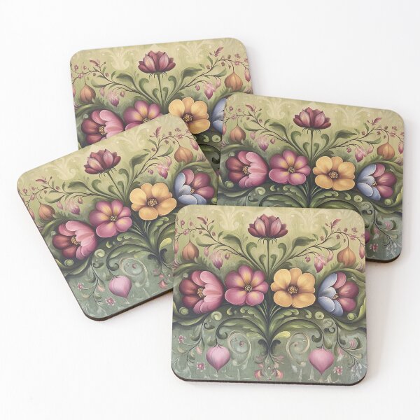 Item preview, Norwegian Rosemaling-Oil On Canvas #46 designed and sold by Gypsykiss.
