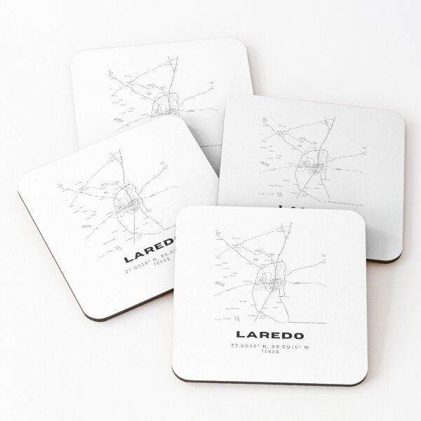 Item preview, Laredo City Map – Minimalist Black and White Texas Border Print designed and sold by RM-Journey.