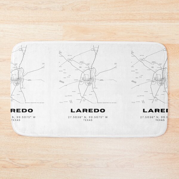 Item preview, Laredo City Map – Minimalist Black and White Texas Border Print designed and sold by RM-Journey.