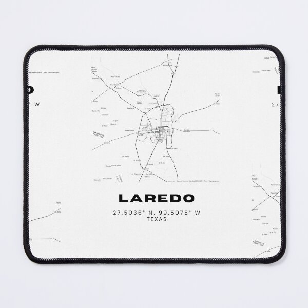 Item preview, Laredo City Map – Minimalist Black and White Texas Border Print designed and sold by RM-Journey.