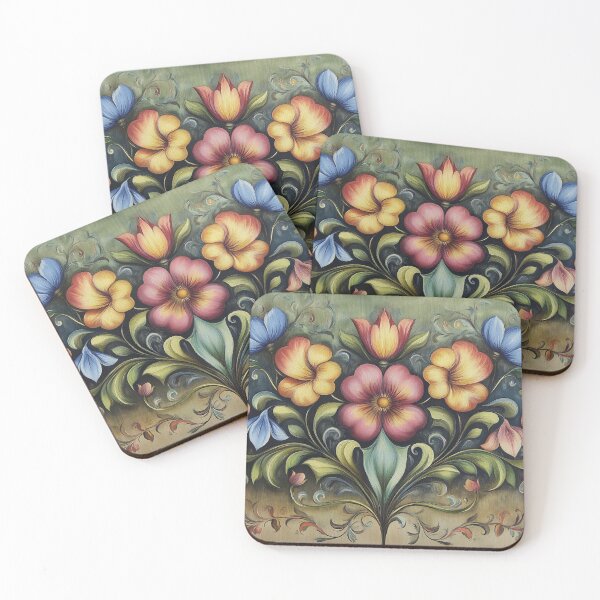 Item preview, Norwegian Rosemaling-Oil On Canvas #47 designed and sold by Gypsykiss.