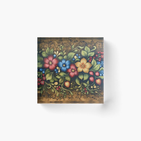 Item preview, Norwegian Rosemaling-Oil On Canvas #48 designed and sold by Gypsykiss.