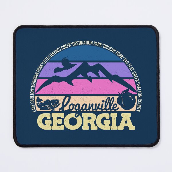 Item preview, Loganville Georgia Sunset Retro Vintage Local Pride Logo designed and sold by CRHPOD20.