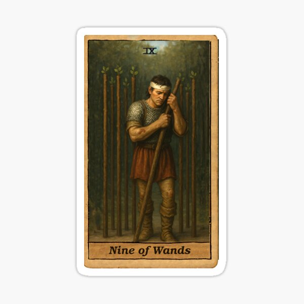 Item preview, Tarot: Nine of Wands designed and sold by skoolsarecool.