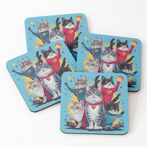 Item preview,   Superhero Cats in Colorful Urban Adventure designed and sold by AnimalAirtistry.