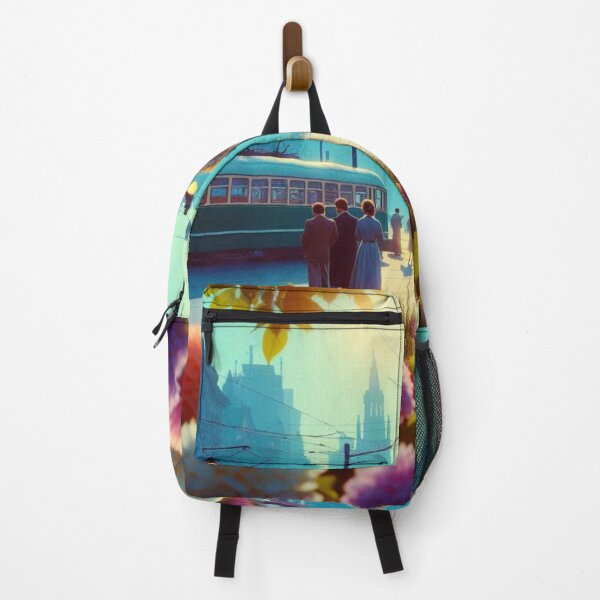 Item preview, Retro Belgrade Nights – AI Artwork in 60s Realistic Style for Flower & City Lovers on Apparel & Accessories designed and sold by knalpot-design.