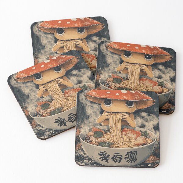 Item preview, Mushroom being eating ramen.  designed and sold by PrestonSquires.