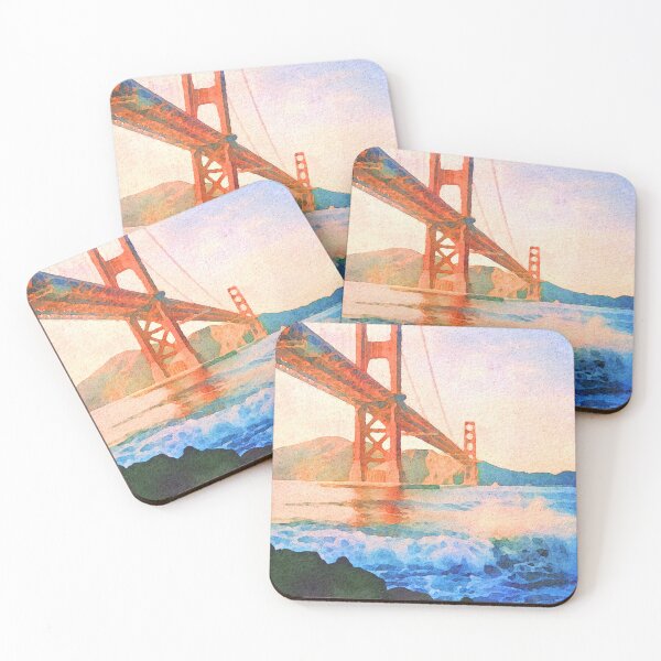 Item preview, Golden Gate at Golden Hour designed and sold by pinkdrinksoul.