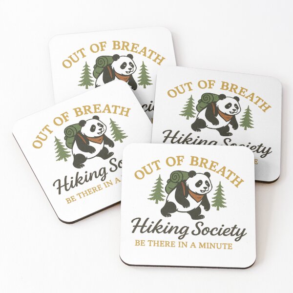 Item preview, Out of Breath Hiking Society, Hiking Humor, Trail Adventure, Mountain Hiking, Panda Lover Outdoor Enthusiast Gift, Mountain Trail Humor,  designed and sold by Orvista.