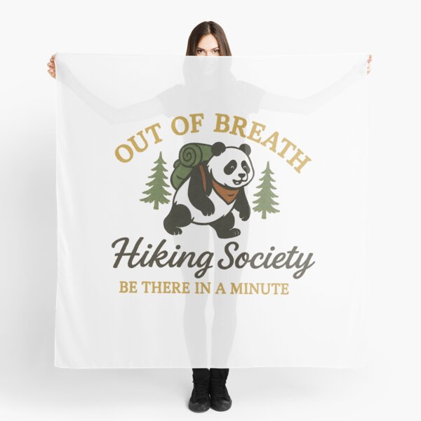 Item preview, Out of Breath Hiking Society, Hiking Humor, Trail Adventure, Mountain Hiking, Panda Lover Outdoor Enthusiast Gift, Mountain Trail Humor,  designed and sold by Orvista.