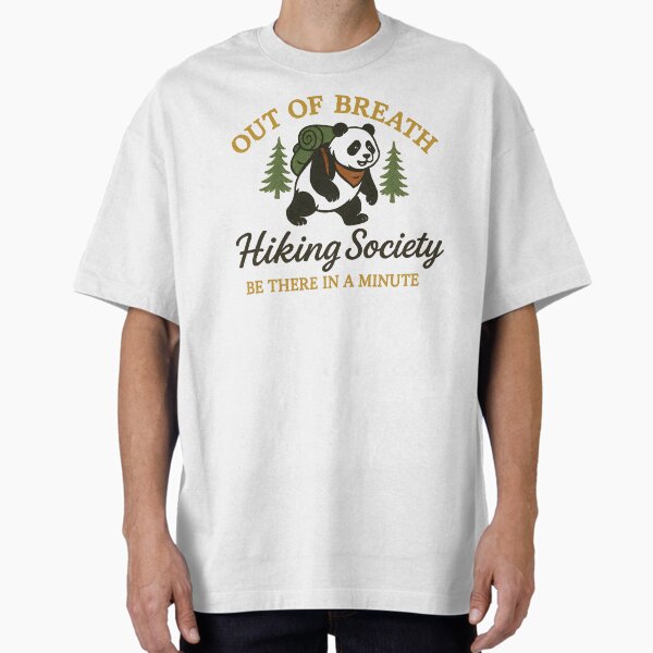 Item preview, Out of Breath Hiking Society, Hiking Humor, Trail Adventure, Mountain Hiking, Panda Lover Outdoor Enthusiast Gift, Mountain Trail Humor,  designed and sold by Orvista.
