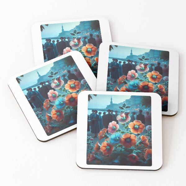 Item preview, Balchik Flower City at Night – 60s Realistic AI Art for Clothing, Accessories & Lovers of Vintage Urban Nature designed and sold by knalpot-design.