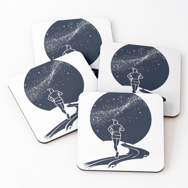 Item preview, Starlit Runner – Night Sky Jogging Art designed and sold by JenniferCreaArte .