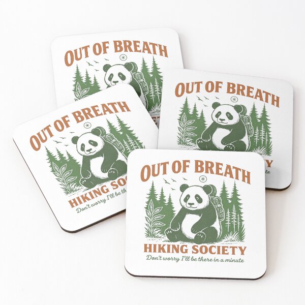 Item preview, Out of Breath Hiking Society, Hiking Humor, Trail Adventure, Mountain Hiking, Panda Lover Outdoor Enthusiast Gift, Mountain Trail Humor,  designed and sold by Orvista.