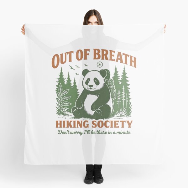 Item preview, Out of Breath Hiking Society, Hiking Humor, Trail Adventure, Mountain Hiking, Panda Lover Outdoor Enthusiast Gift, Mountain Trail Humor,  designed and sold by Orvista.