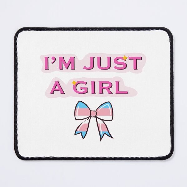 Item preview, I'm just a girl with trans pride ribbon designed and sold by TheSweven.