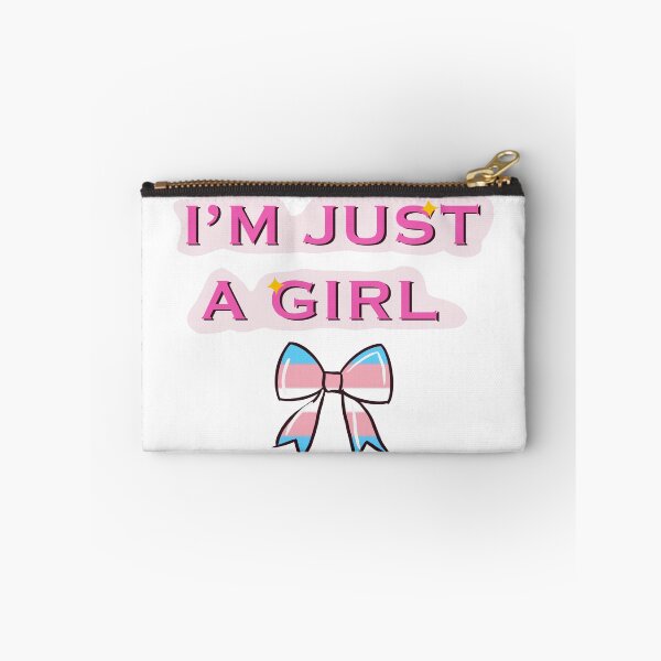 Item preview, I'm just a girl with trans pride ribbon designed and sold by TheSweven.