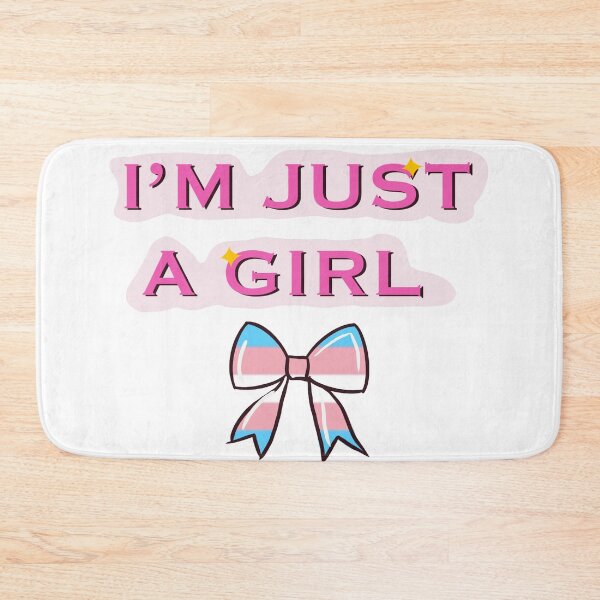 Item preview, I'm just a girl with trans pride ribbon designed and sold by TheSweven.