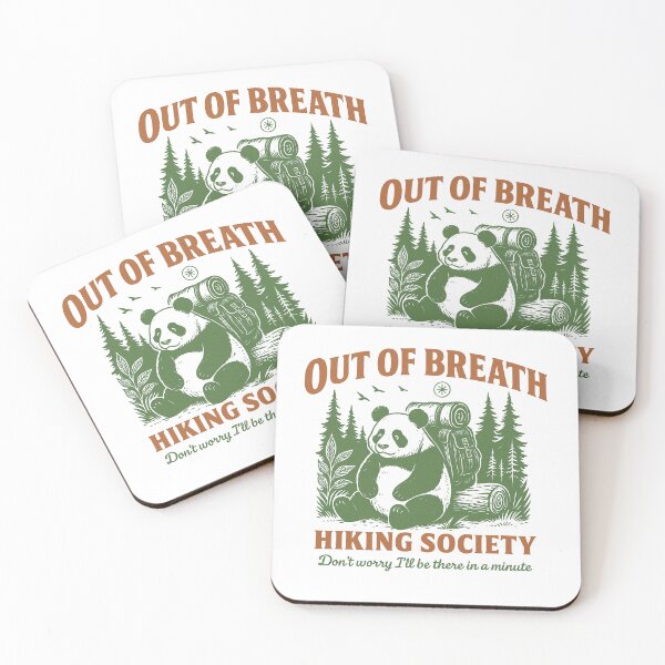 Item preview, Out of Breath Hiking Society, Hiking Humor, Trail Adventure, Mountain Hiking, Panda Lover, Outdoor Enthusiast Gift, Mountain Trail Humor,  designed and sold by Orvista.