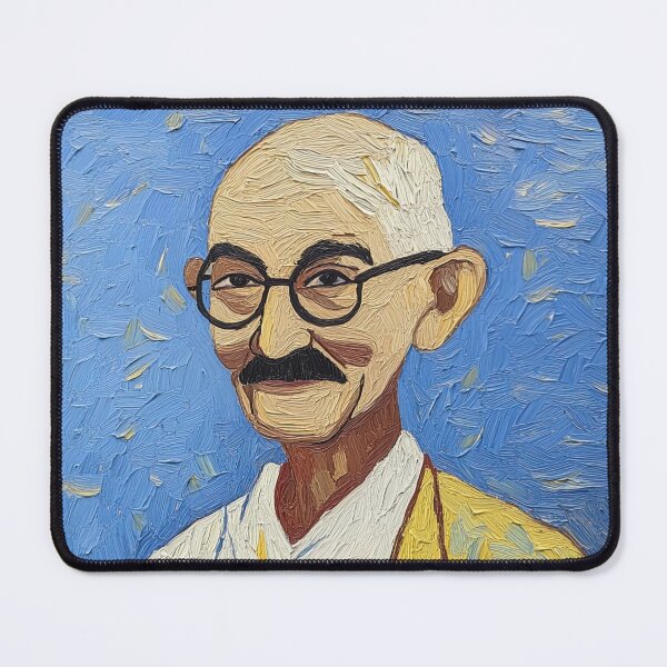 Item preview, Mahatma Gandhi | Post-impressionist painting style designed and sold by ComicsFactory.