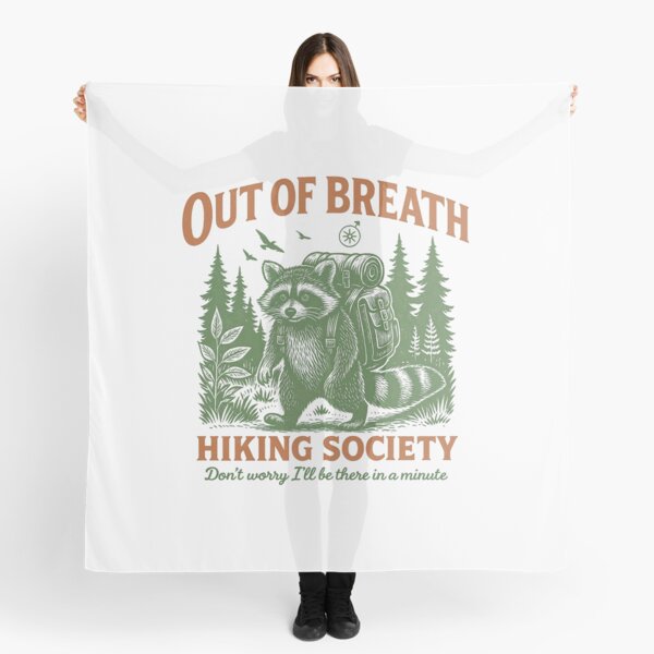 Item preview, Out of Breath Hiking Society, Hiking Humor, Trail Adventure, Mountain Hiking, Raccoon Lover, Outdoor Enthusiast Gift, Mountain Trail Humor,  designed and sold by Orvista.