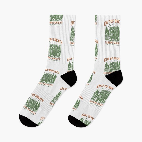 Item preview, Out of Breath Hiking Society, Hiking Humor, Trail Adventure, Mountain Hiking, Raccoon Lover, Outdoor Enthusiast Gift, Mountain Trail Humor,  designed and sold by Orvista.