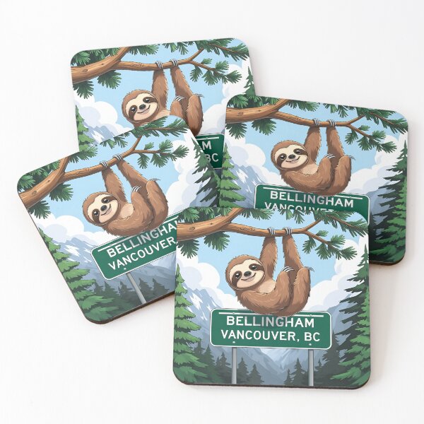 Item preview, Bellingham Sloth With Sign designed and sold by RustyCollective.