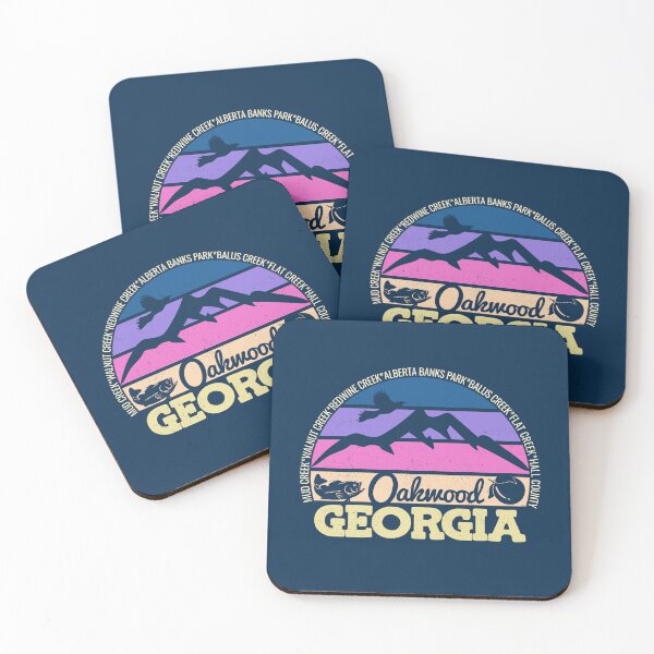 Item preview, Oakwood Georgia Sunset Retro Vintage Local Pride Logo designed and sold by CRHPOD20.