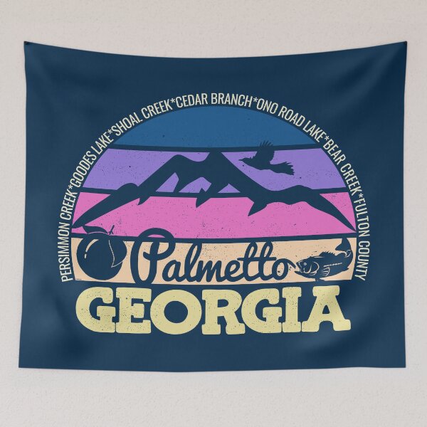Item preview, Palmetto Georgia Sunset Retro Vintage Local Pride Logo designed and sold by CRHPOD20.